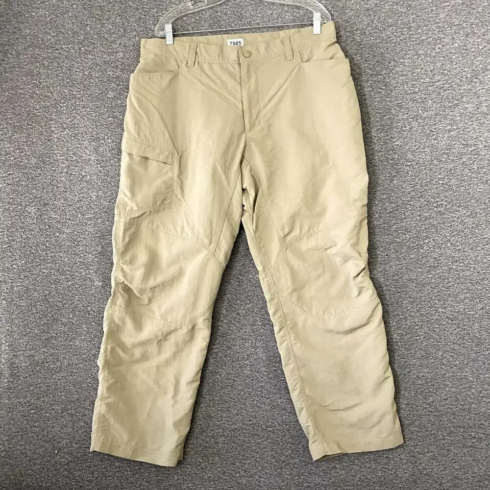 The North Face Men's Size 38 Beige Straight Leg Nylon Outerwear Pants
